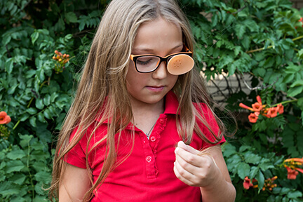 Girl with eye patch