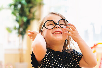 Toddler Girl With Glasses